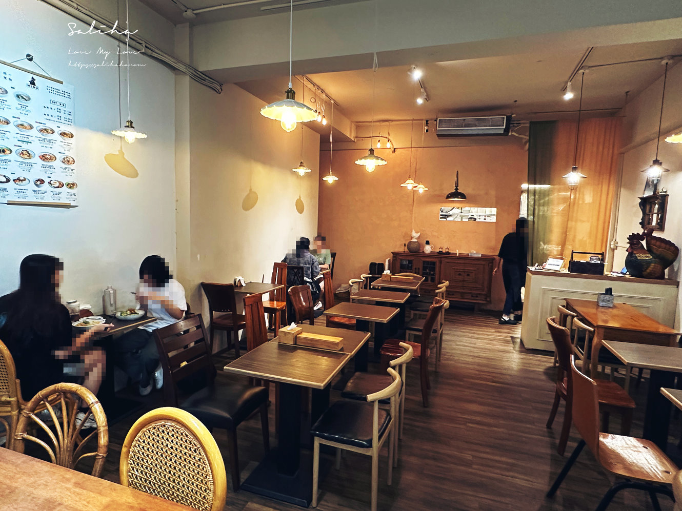 咖啡廳風浪漫麵店話一隻雞大安店台北大安運動中心附近餐廳美食 (3)