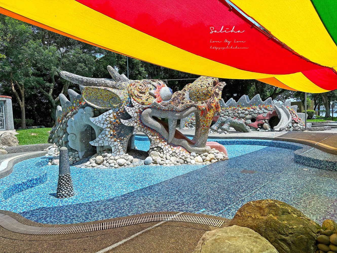桃園免費戲水池龍潭大池造型游泳池 (2)