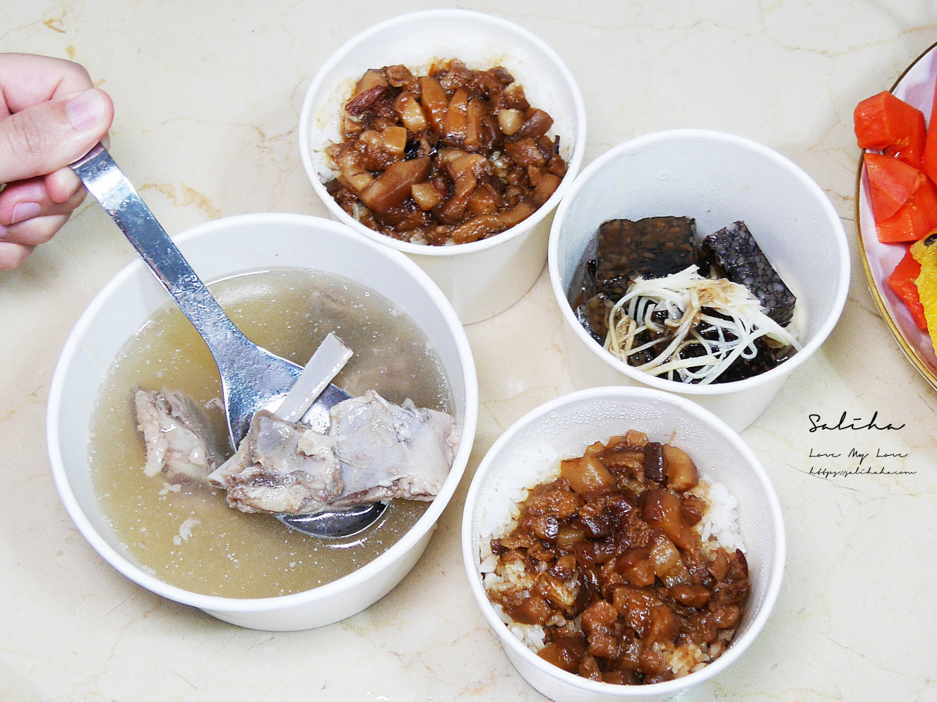中正紀念堂站美食樂天羊肉復古風人氣小吃店10元滷肉飯 (2)
