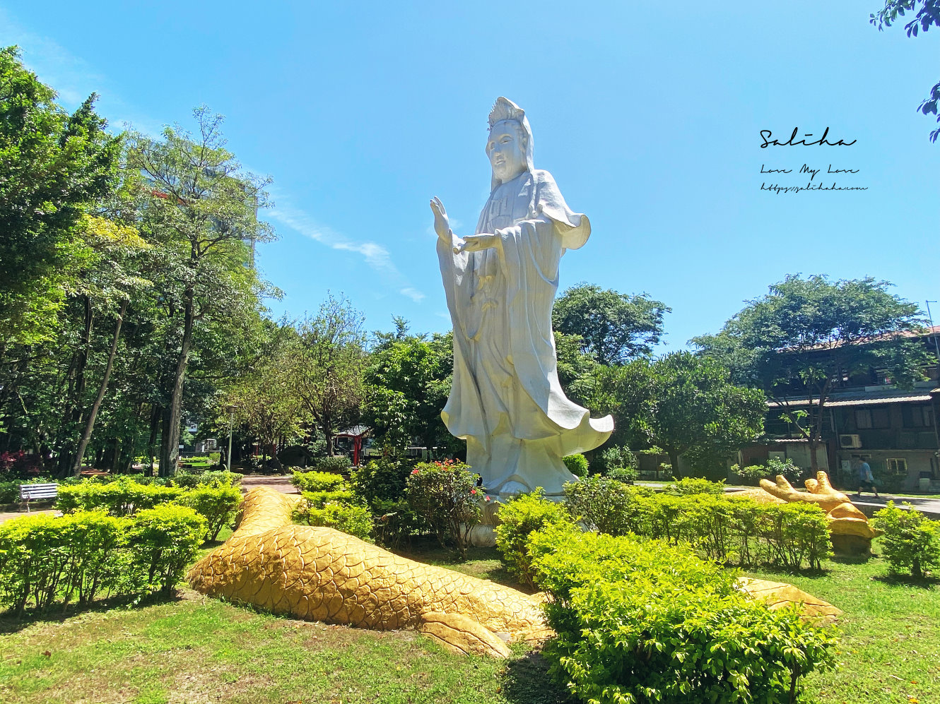 【新北】石雕公園-親子休閒好去處!巨大觀音像x兒童遊樂區x中式造景 - 第11張圖 板橋散步好去處江子翠石雕公園占地廣還有遊樂設施及中式古典造景 (6)