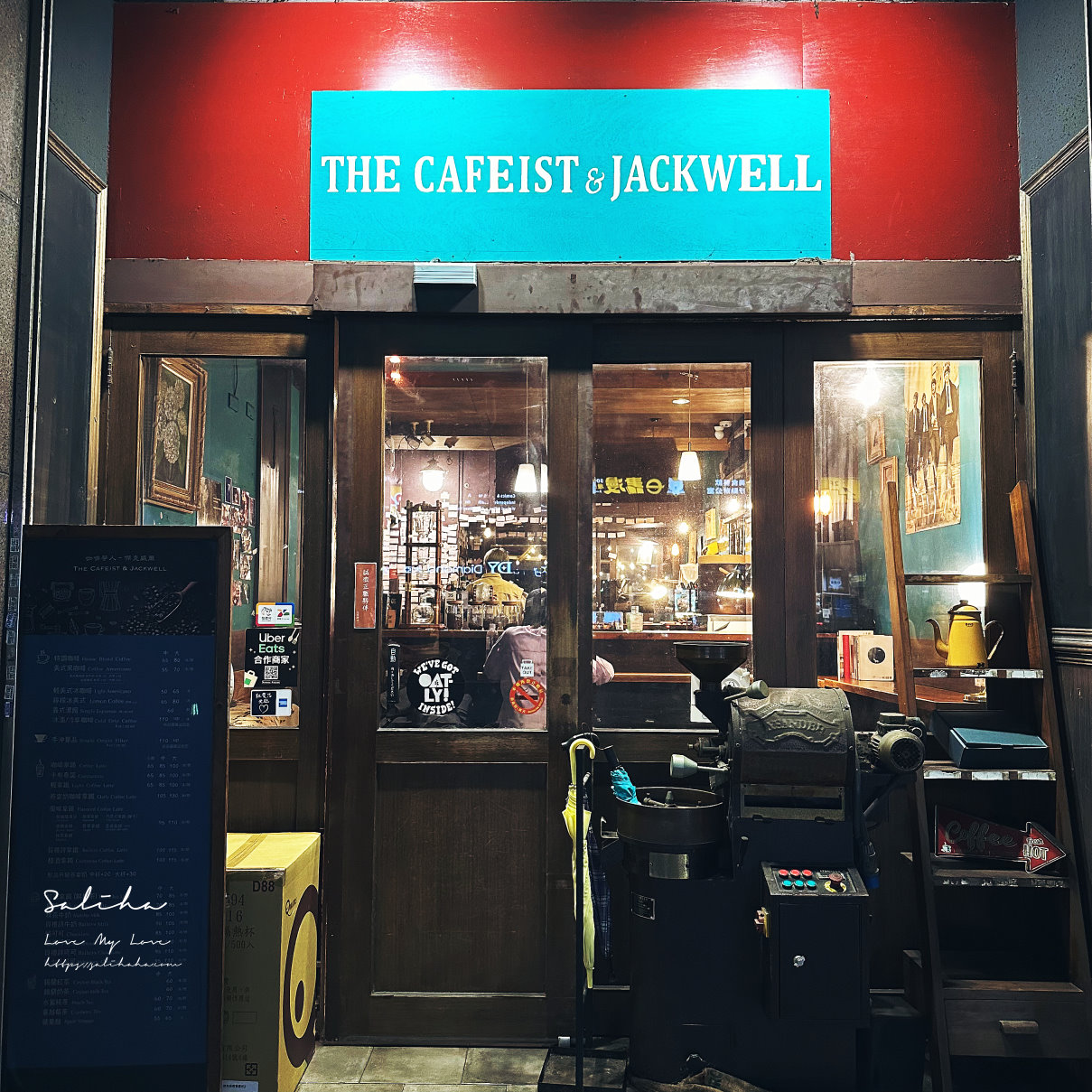 【台北】咖啡學人傑克威爾-50元就能坐不限時手烘咖啡店,好喝抹茶拿鐵,隱藏版歐風座位,菜單
