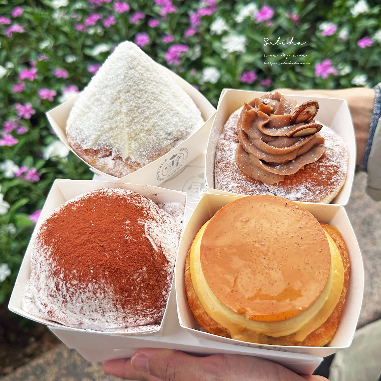 【台北車站必吃美食】雪系町-日本生甜甜圈專賣店,療癒系雪山布丁,菜單