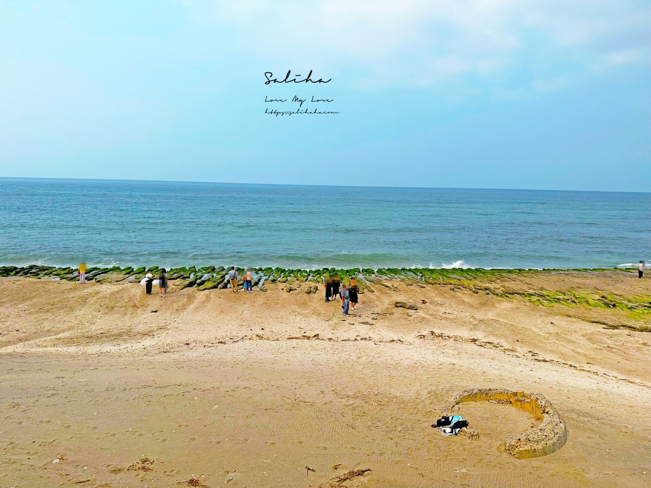 石門【幸福雙心公園】捕魚文化主題、超美藍色織夢網！富基漁港、老梅石槽附近免費必拍景點